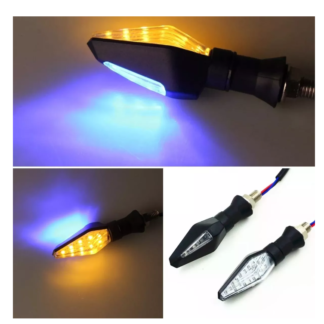 Direccionales Dos Caras Color Azul Luz Led Continua Ambar